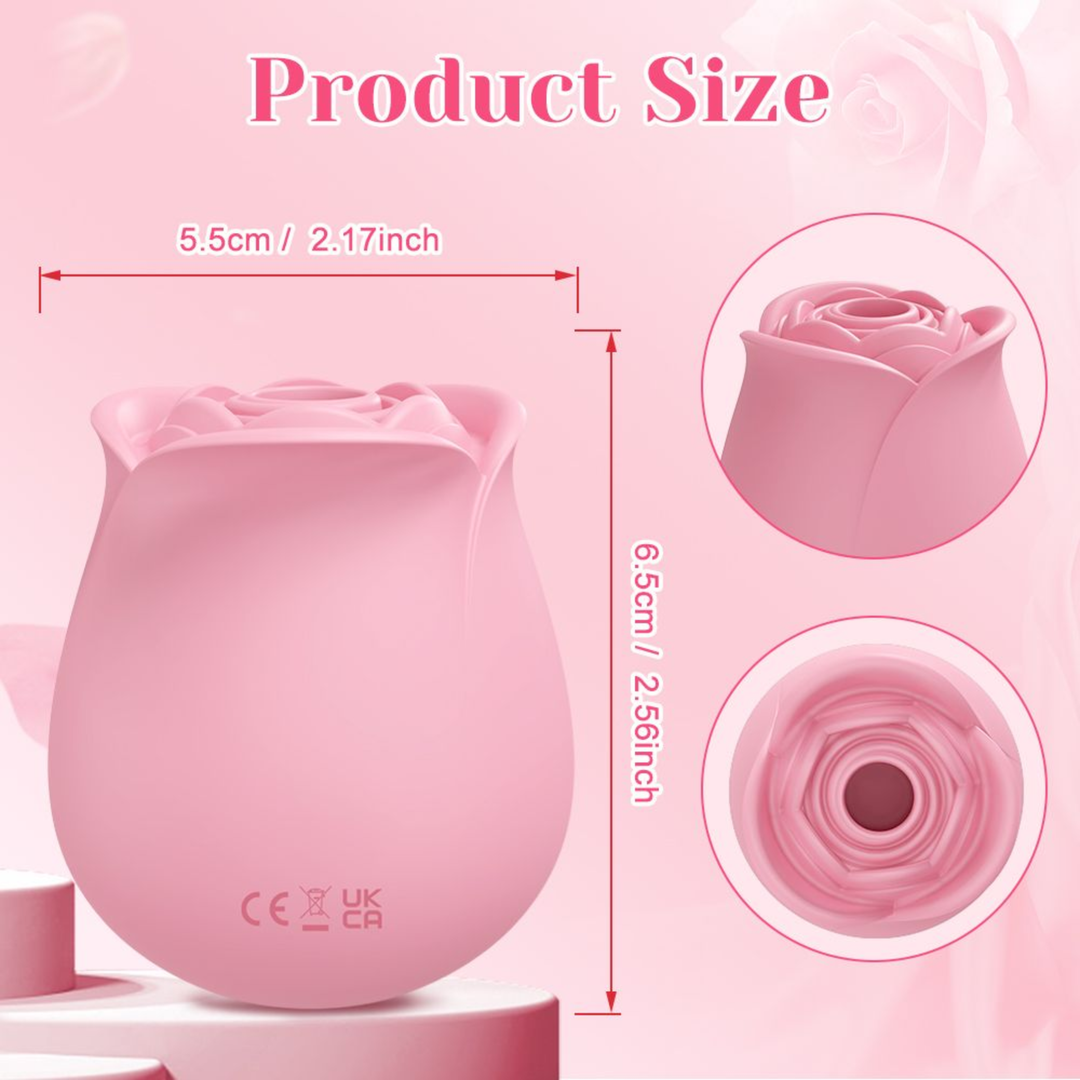 product size dimensions fro Euphoria number 1 Selling Rose Sex Toy Air Pulse Stimulator 