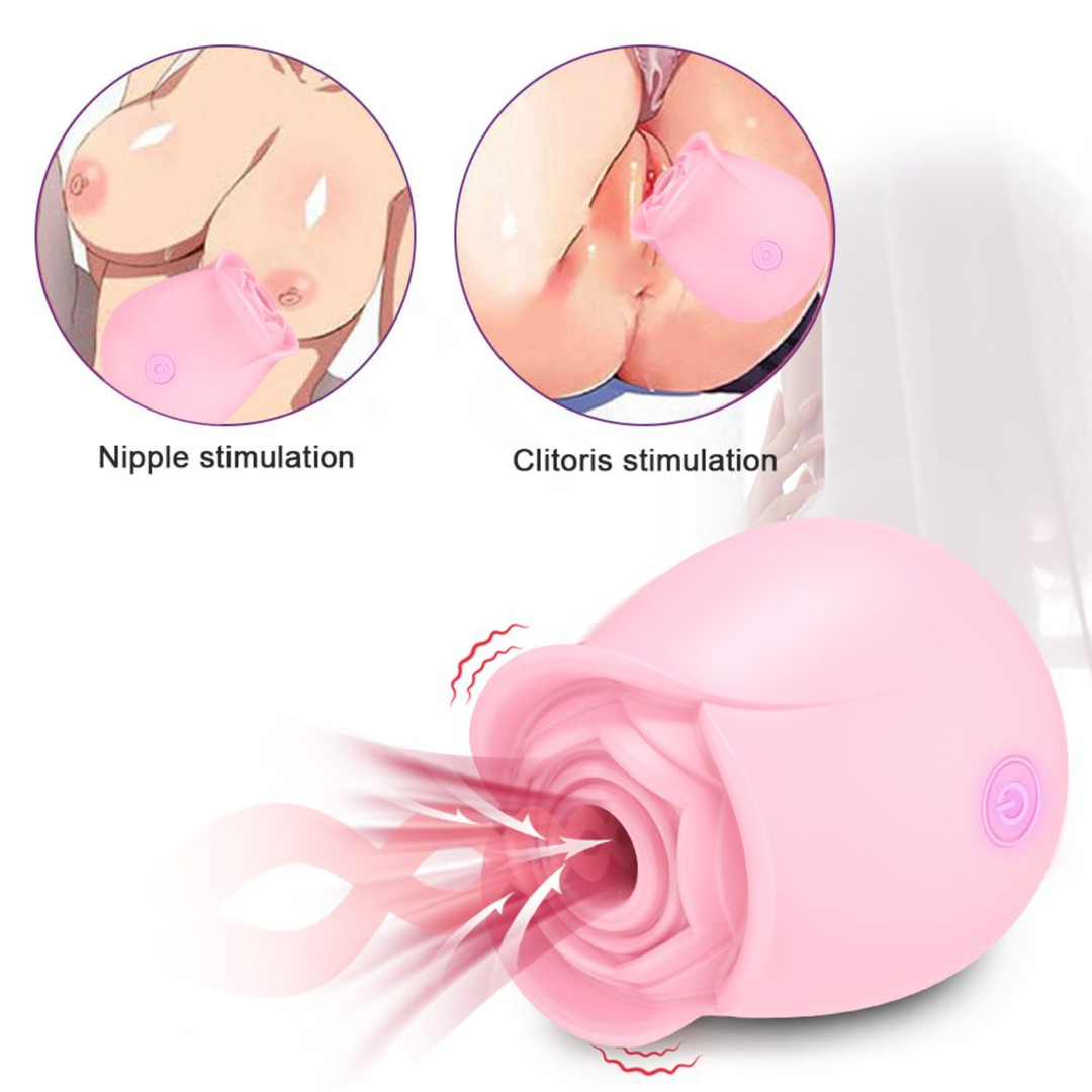 Euphoria number 1 Selling Rose Sex Toy Air Pulse Stimulator in pink color nipple stimulation and clit stimulation 
