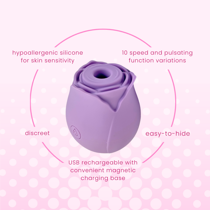 Hypoallergenic silicone, discreet, easy-to-hide, USB rechargeable