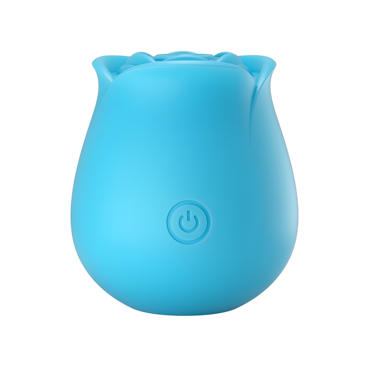 frontside of blue Euphoria Rose Sex Toy Air Pulse Stimulator 