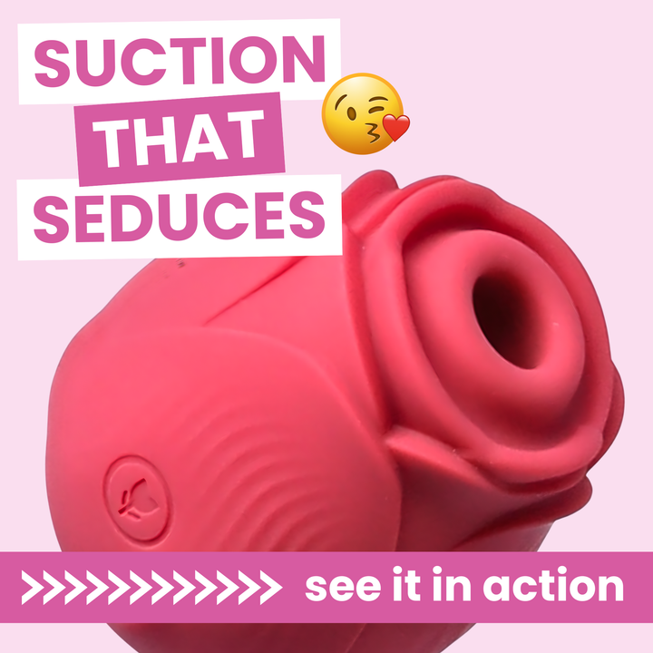Rose Sex Toy Air Pulse Stimulator with Thicker Lip for Stronger Suction. suction that seduces. see it in action. 
