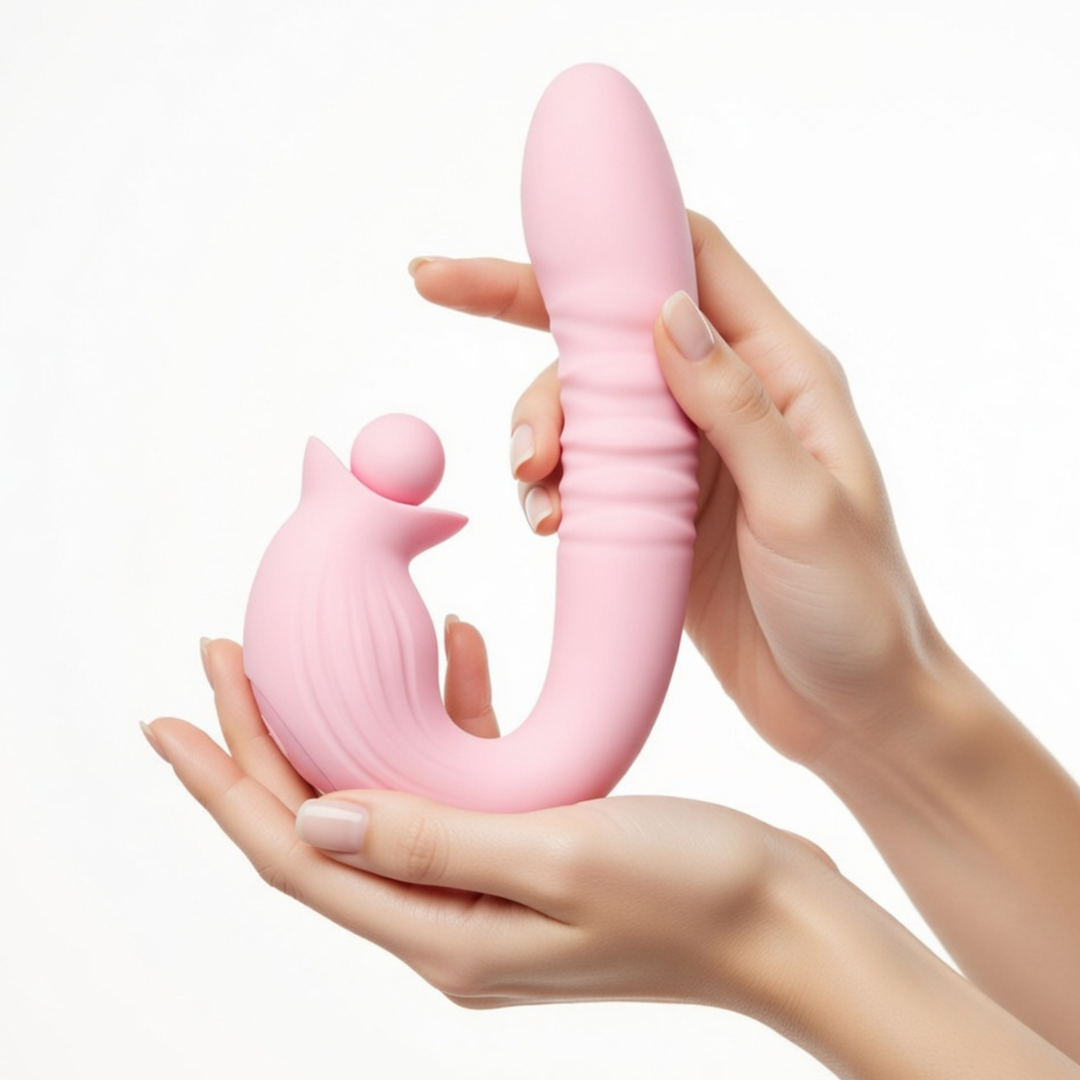 hands holding Elysium Pearl - Fingering Thruster and Clit Orbiter 