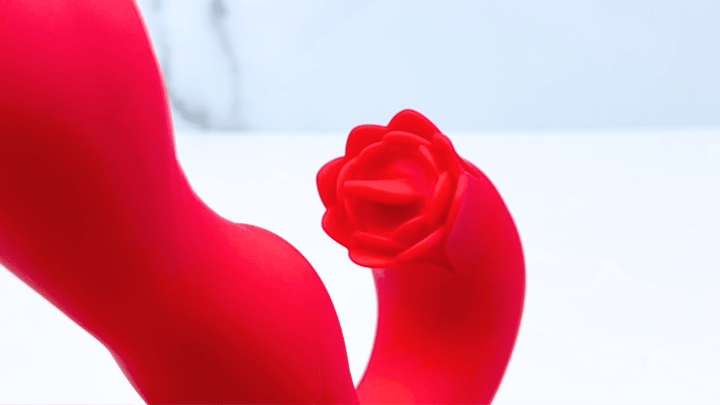 Twirling Tongue Tease Silicone Rotating G-Spot Vibe and Clit Licking Rose licking at fastest speed 