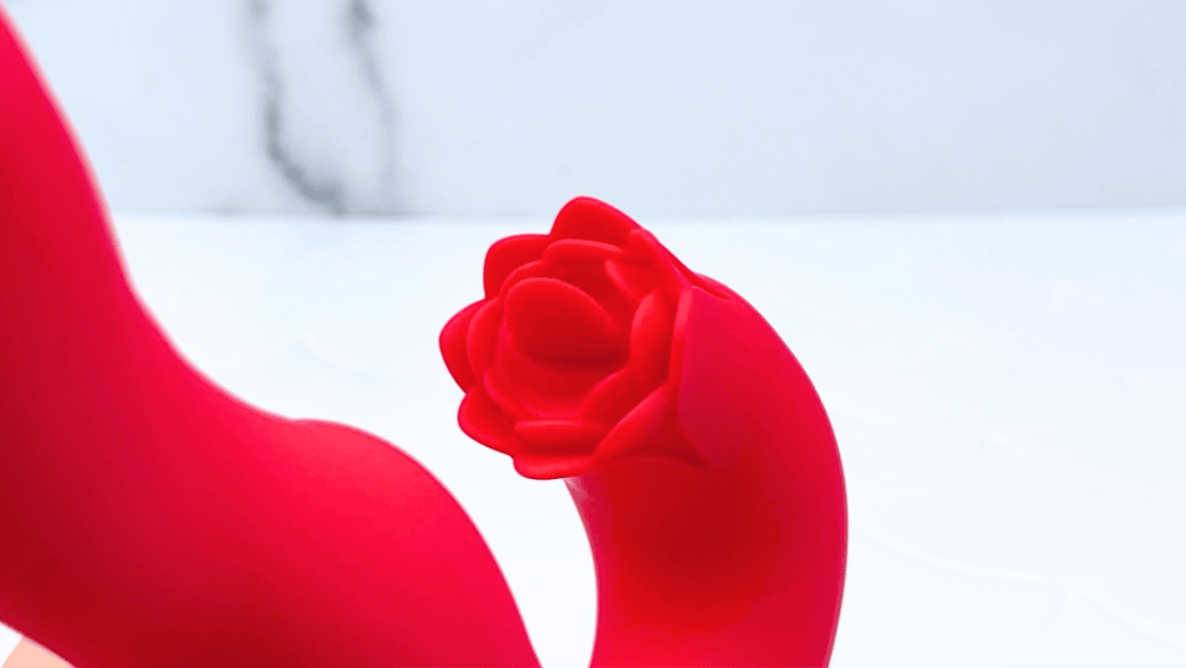 Twirling Tongue Tease Silicone Rotating G-Spot Vibe and Clit Licking Rose clit licking on slow mode 