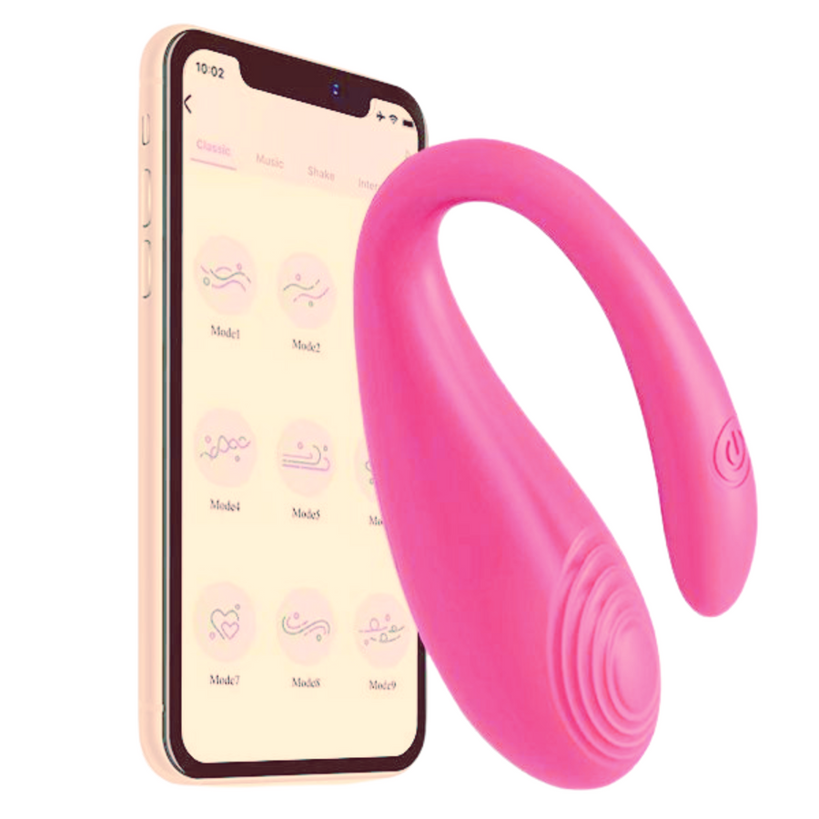 side view of wearable vibrator with phone compatibility
