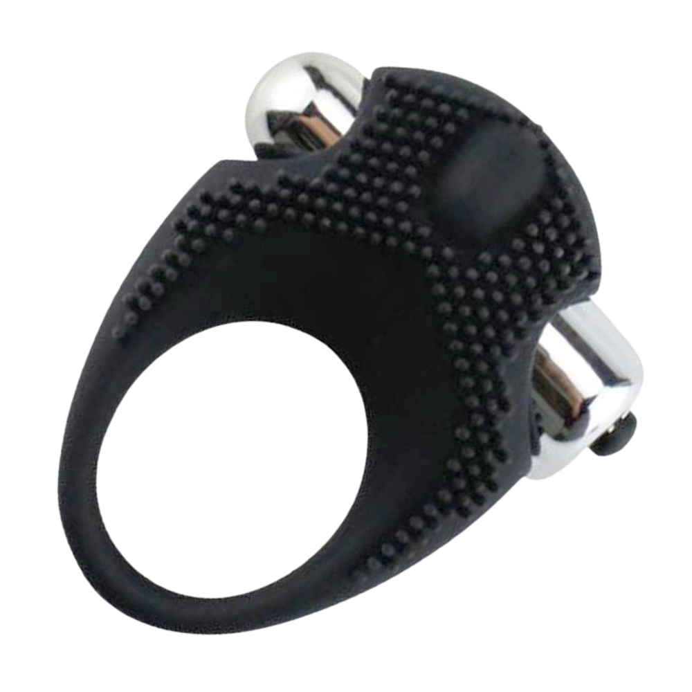 Silicone Vibrating Cock Ring with Raised Ticklers 