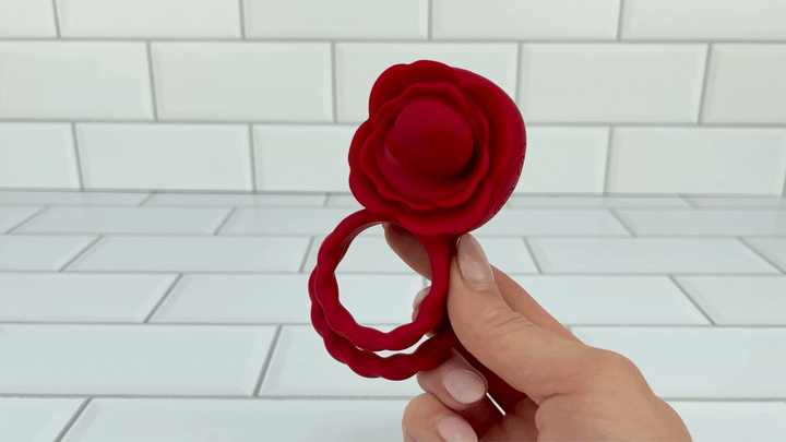 Tongue Rotation Vibration Cock Ring rotating on slower speed 