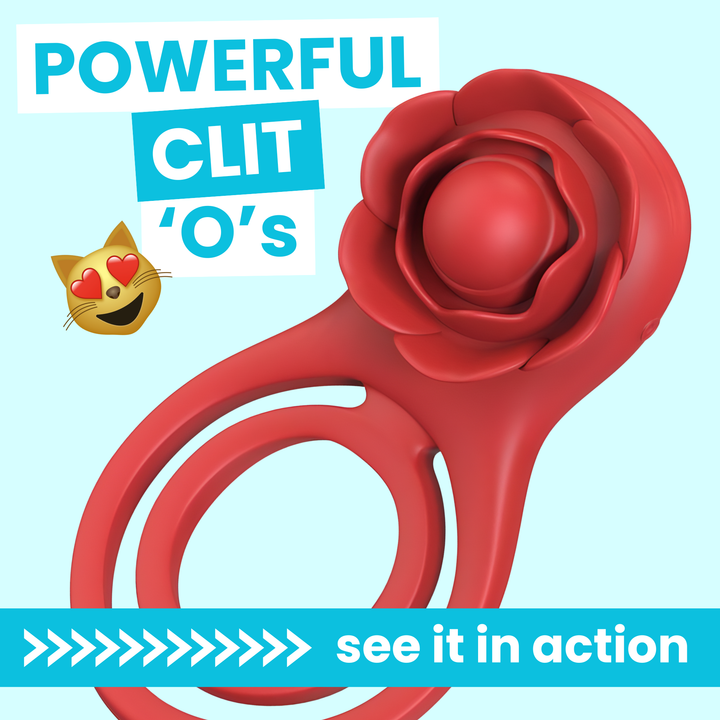 Flower Double C-Ring powerful clit orgasms see it in action 