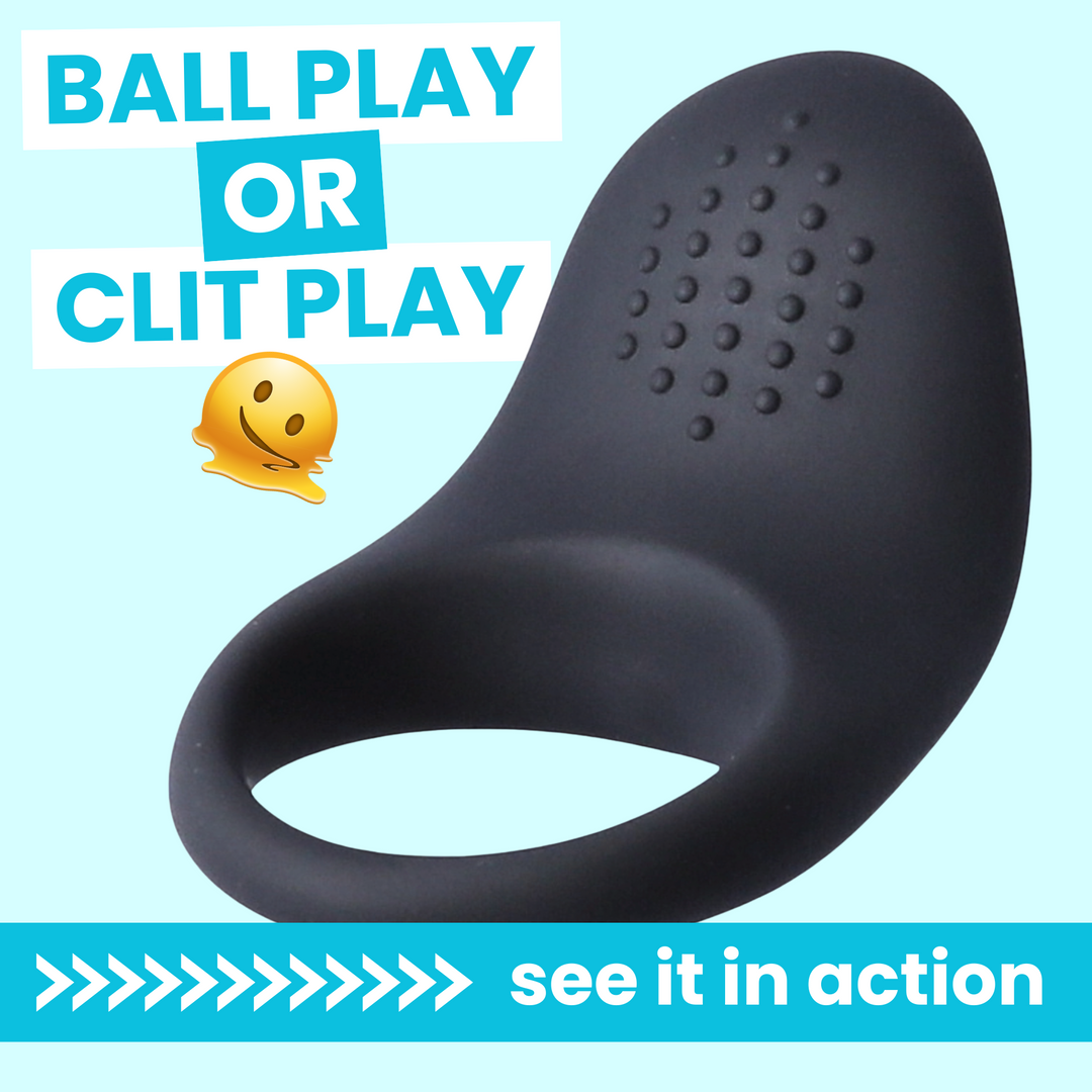 BALL PLAY OR CLIT PLAY c-ring for couples see it in action 