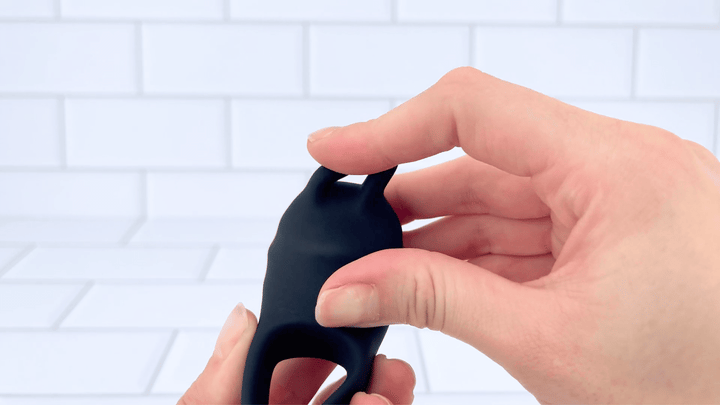 soft ticklers from Adjustable Vibrating Couple's Cock Ring