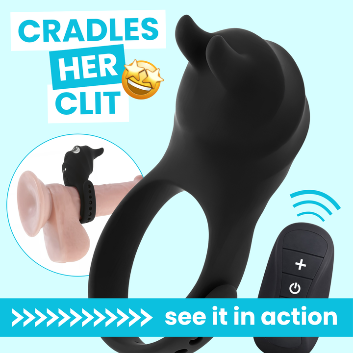 Adjustable Vibrating Couple's Cock Ring see it in action