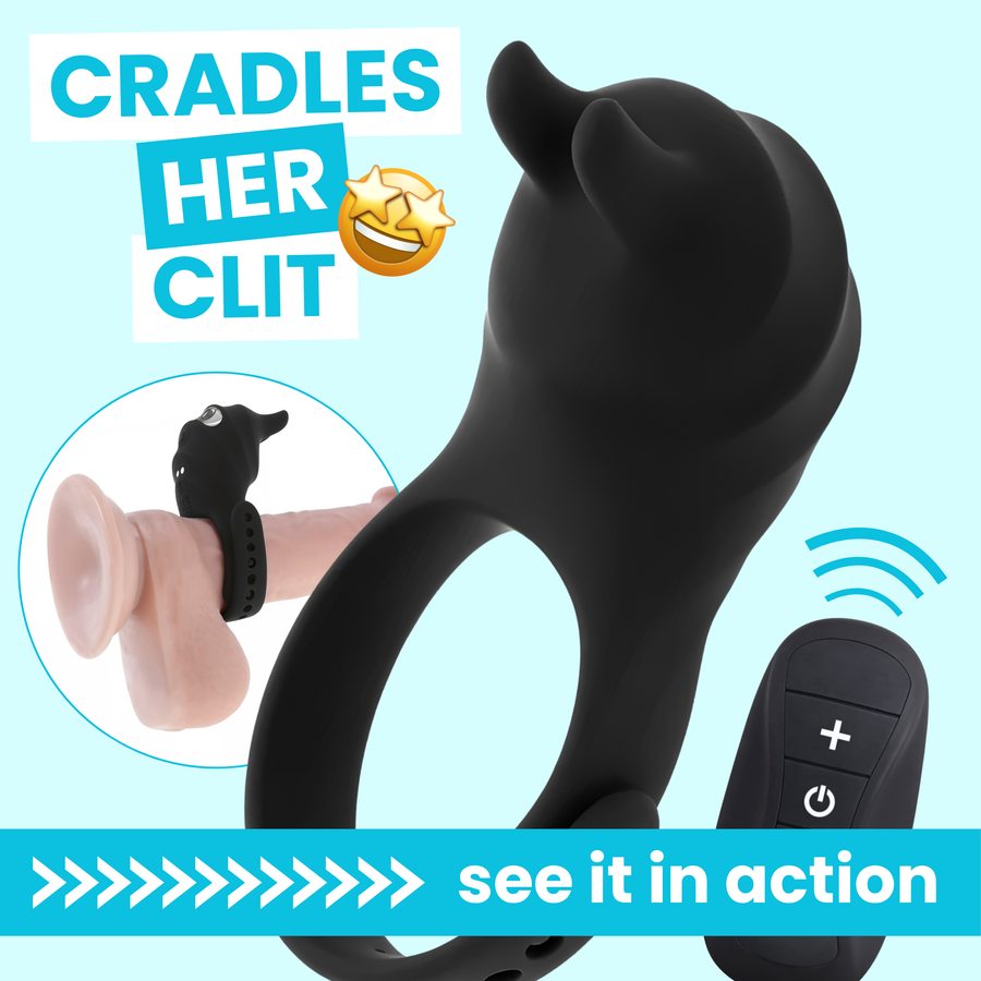 Adjustable Vibrating Couple's Cock Ring see it in action