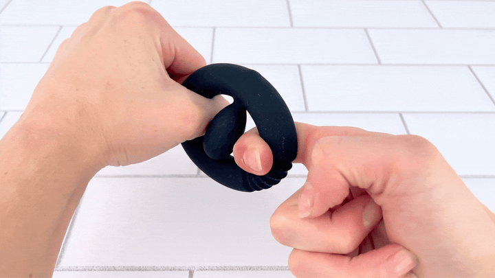 GIf of stretchy Vibrating Couples Cock Ring 