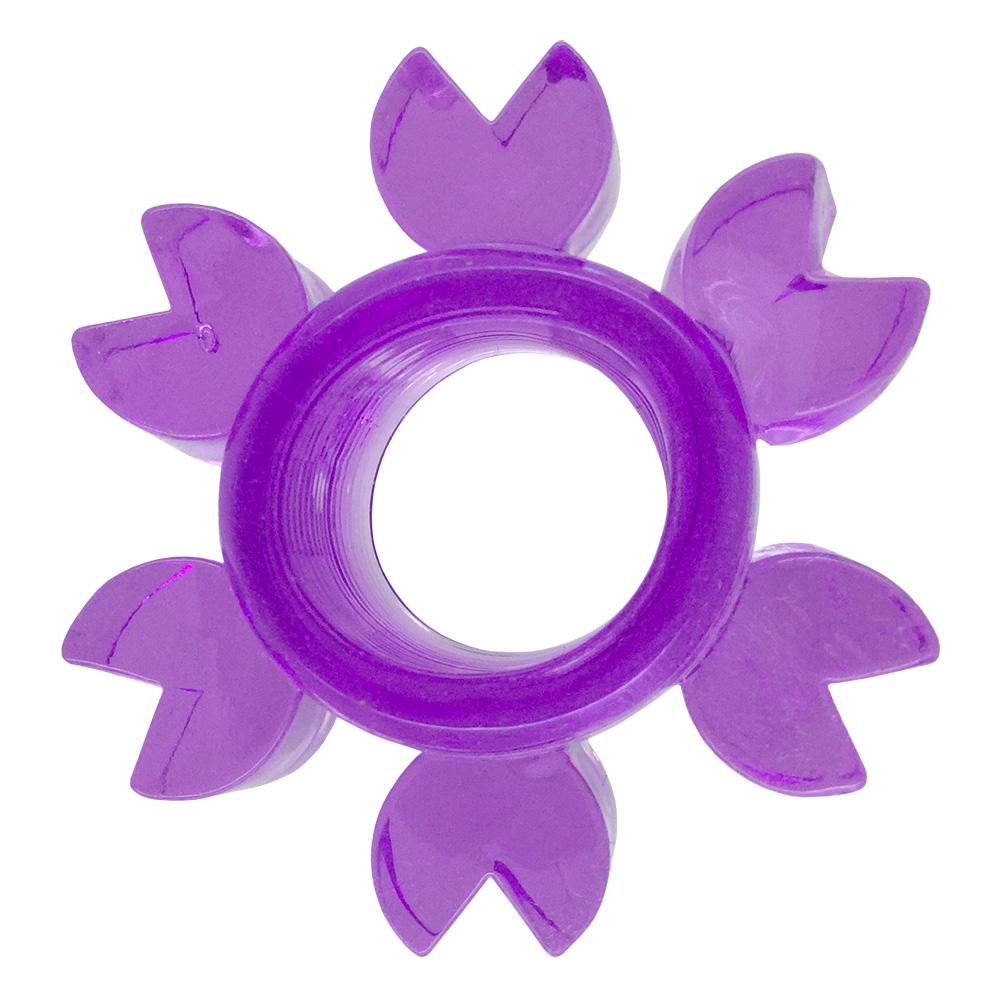 Stretchy Cock Ring in purple color 