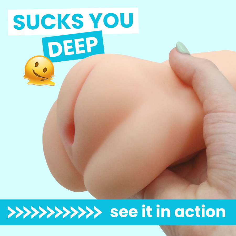 Easy Grip Tight  and Realistic Pocket Pussy. SUCKS YOU DEEP. see it in action 