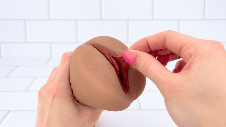 GIF of Real Feel Pocket Pussy ultra realistic clit 