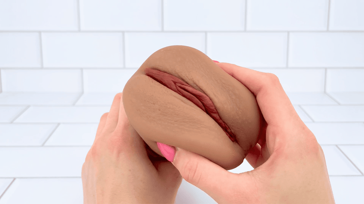 GIF of Real Feel Pocket Pussy soft skin material 