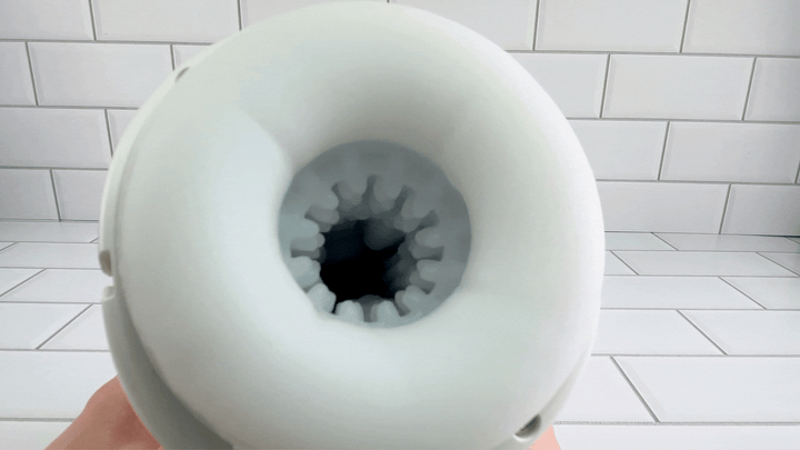 GIF of vibrating pleasure nubs from Super Series Adjustable Length Masturbator 