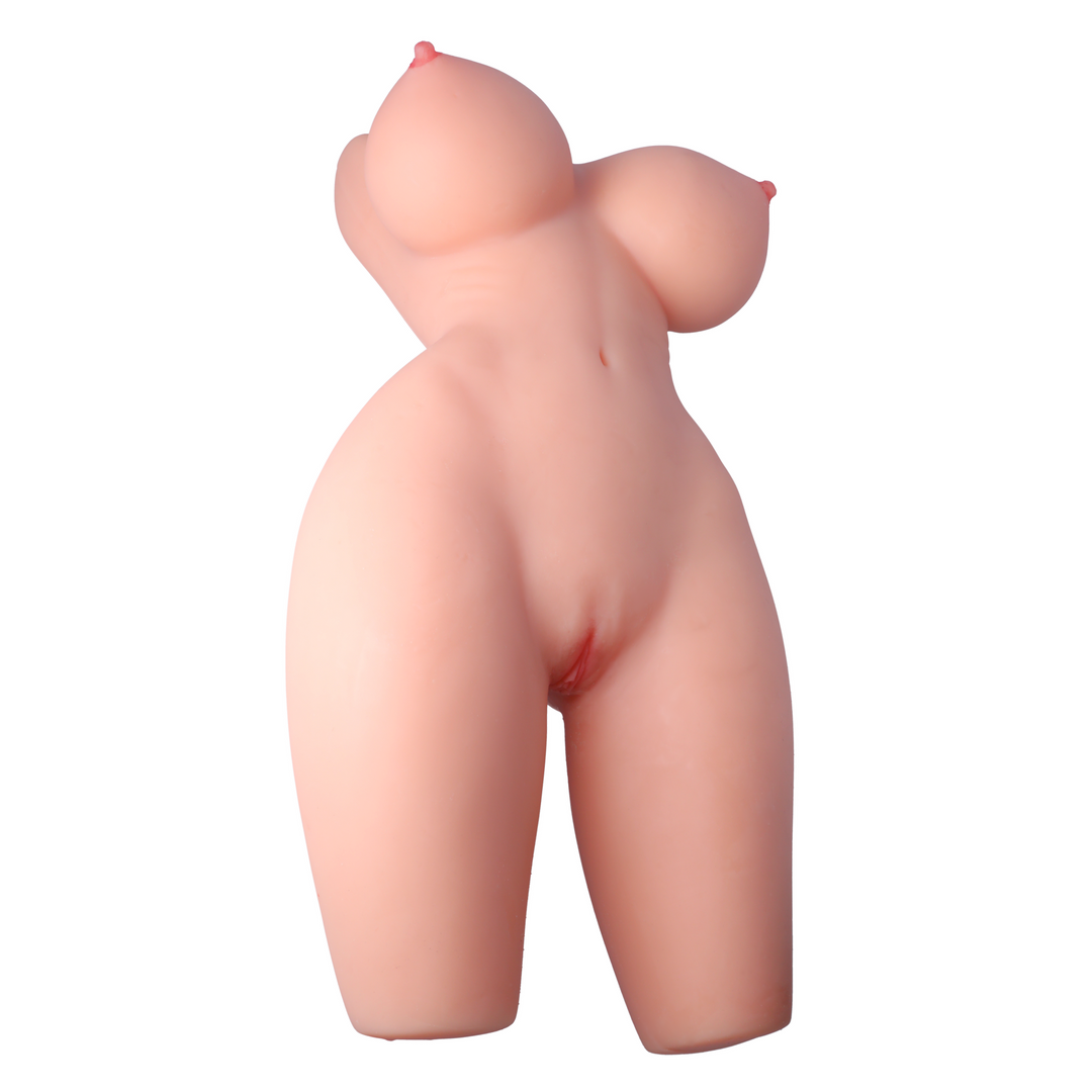 large beige sex doll with supple DD breast and realistic vagina 