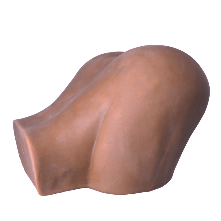 side view of life size brown male masturbator 