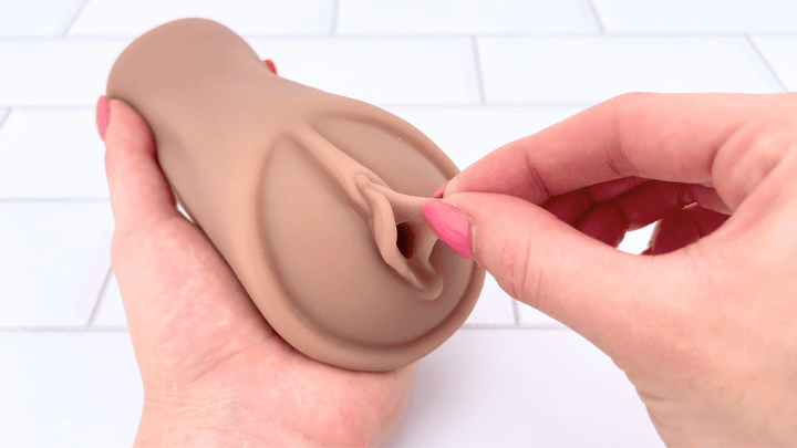 GIF of super soft texture from Realistic Pussy Stroker For Men      