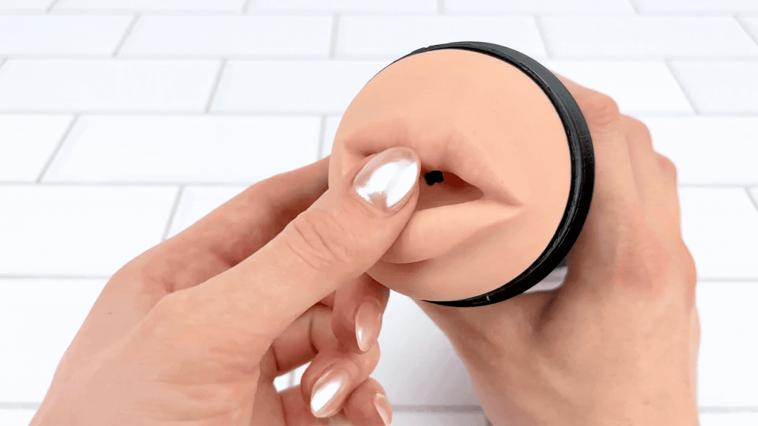 GIf of soft mouth from Realistic Double-Ended Stroker