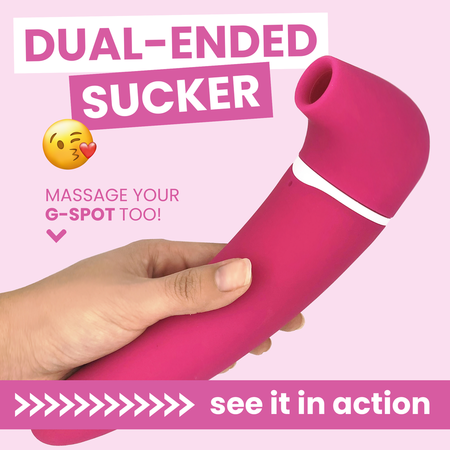 DUAL ENDED SUCKER MASSAGE YOUR G-SPOT TOO. SEE IT IN ACTION