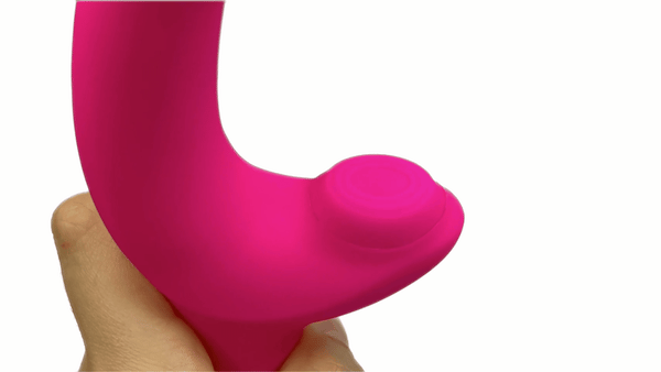 Close-up of clit stimulator thumping