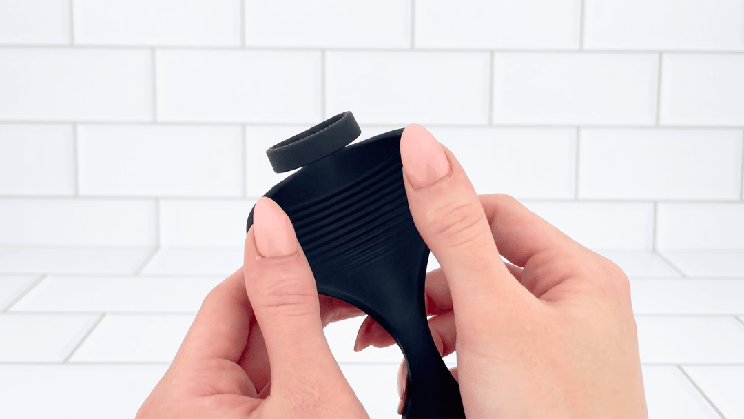 GIF of wings from Vibrating Cock Ring plus P-Spot and Ball Stimulator being flexed 