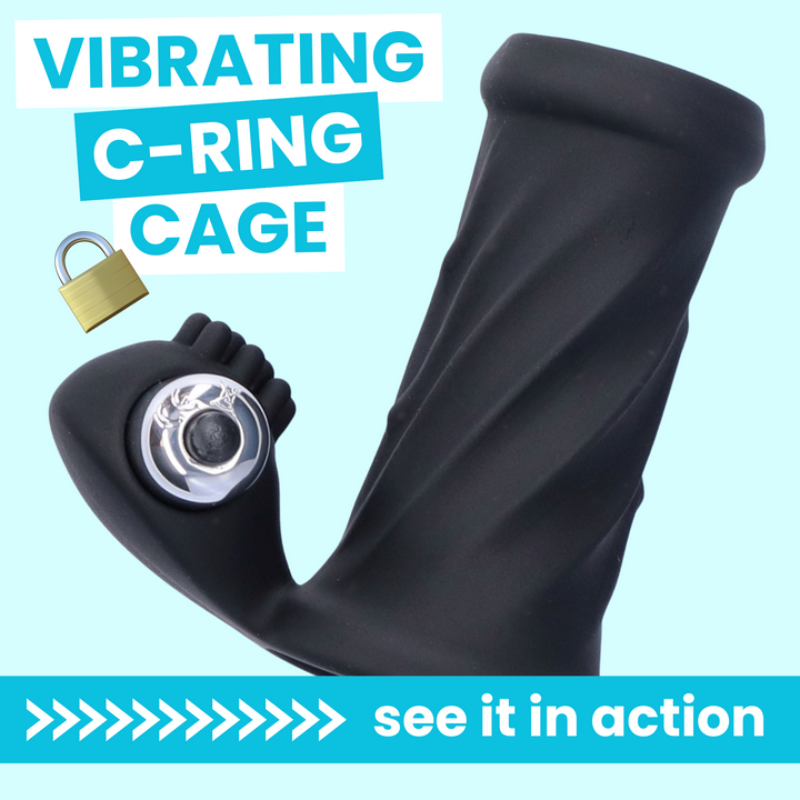 Rippled Vibrating Silicone Cock Cage