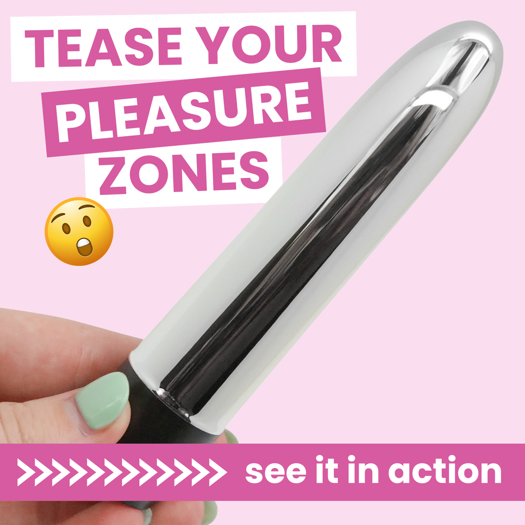 Sleek Silver Power Vibe | Beginner Vibrators TooTimid.com Sleek Silver Power Vibe | Beginner Vibrators TooTimid.com