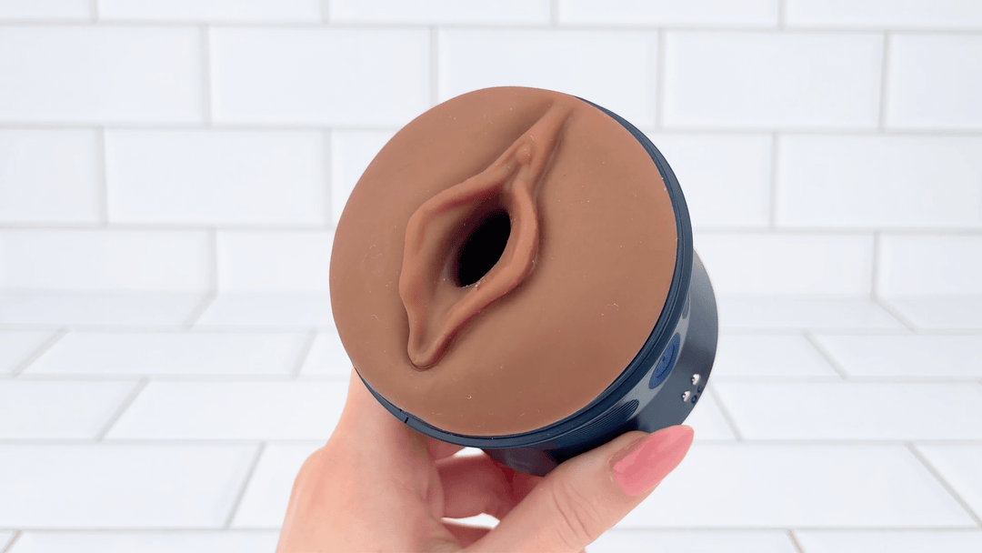 GIF of Dual-Ended Vibrating Masturbator on full power 