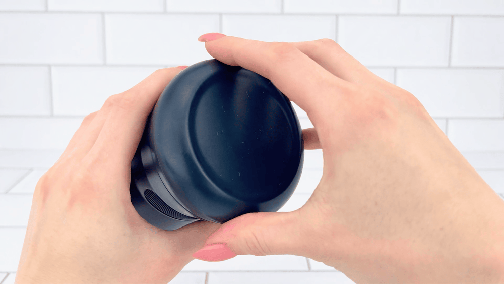 GIF of Dual-Ended Vibrating Masturbator cap being removed 