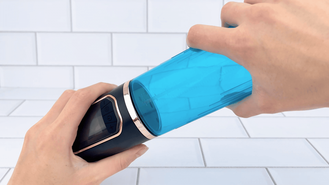 GIf of Automatic Penis Pump tube being removed 