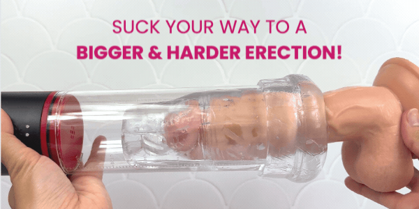 GIF of pump being used on a dildo