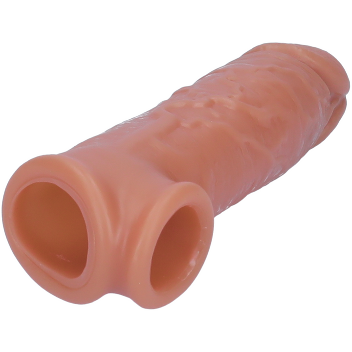 View of ball loop on caramel penis extender