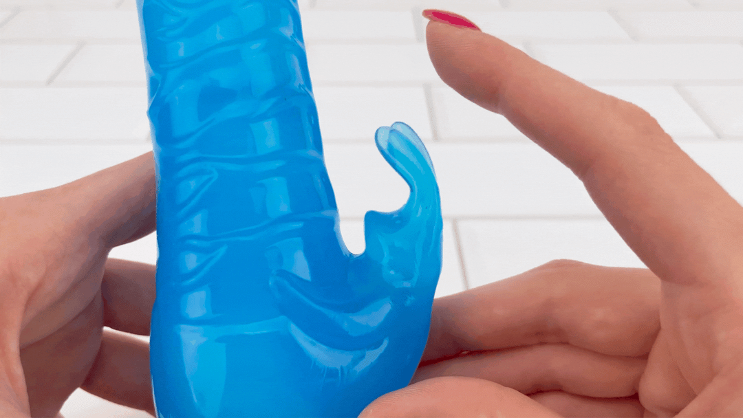 GIF of bunny ears from Ultra Veined Power Rabbit Vibe being flexed 