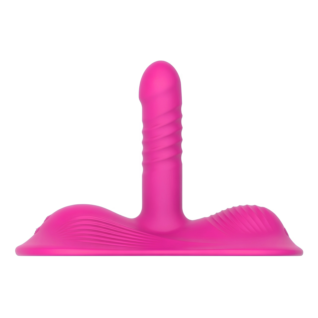 magenta Thrusting Hands-free Vibrator  
