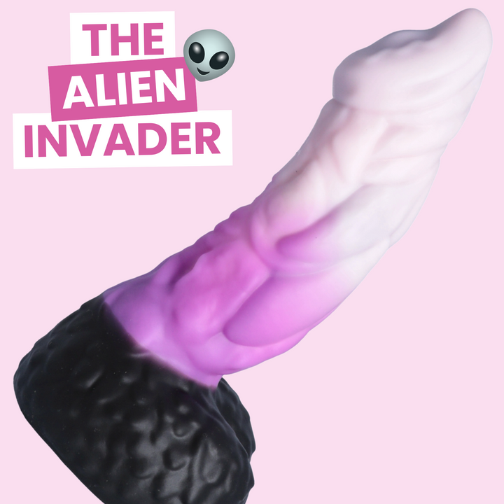 the alien invader alien fantasy dildo purple shaft 