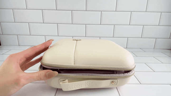 GIF of Automatic Thrusting and Vibrating Telescopic Sex Machine luxury storage case being opened