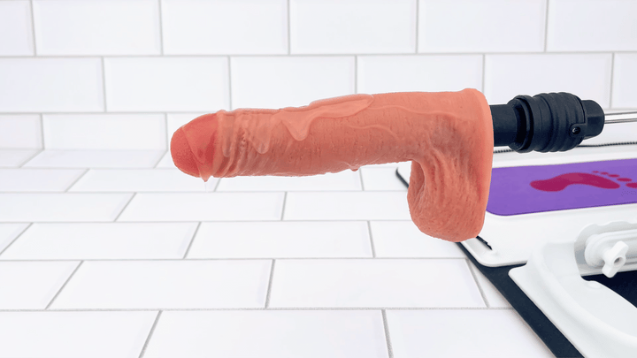 GIF of powerful vibrations from Thrusting Automatic Sex Machine dildo 