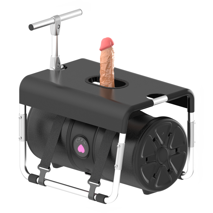 view of sex position chair on top of automatic thrusting sex machine 