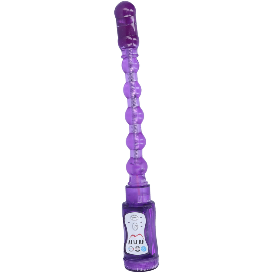 Purple flexible vibrating anal beads