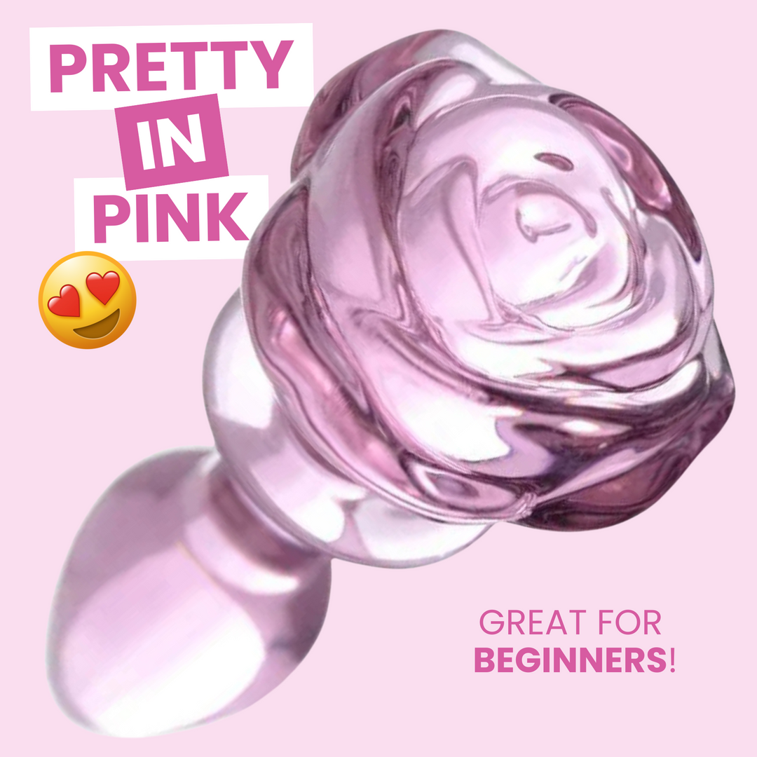 Pink Rose Glass Anal Plug | Decorative Butt Plugs TooTimid.com Pink Rose Glass Anal Plug | Decorative Butt Plugs TooTimid.com