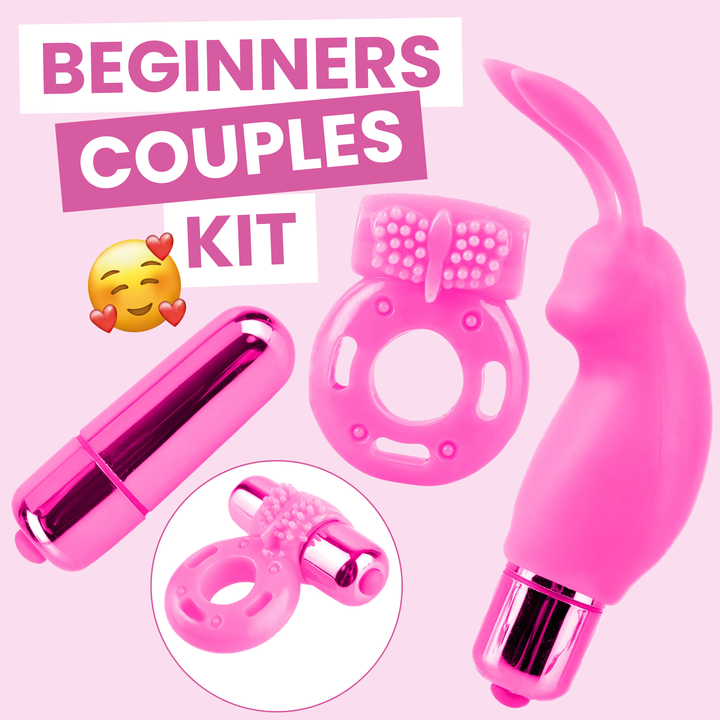Neon Silicone Vibrating Couples (3 Piece Kit)