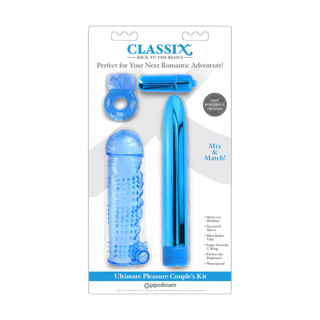 blue Classix Ultimate Pleasure Couple's as seen inside of packaging 