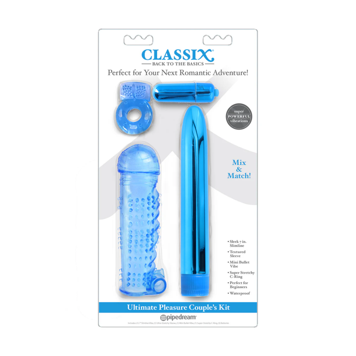 blue Classix Ultimate Pleasure Couple's as seen inside of packaging 