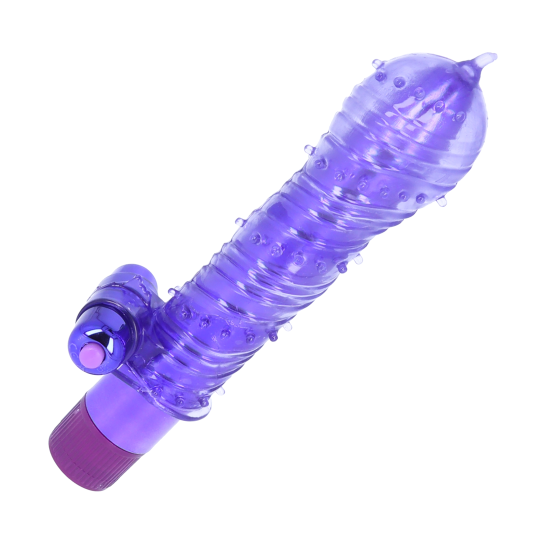 jelly sleeve and long vibe, and bullet vibrator combined 