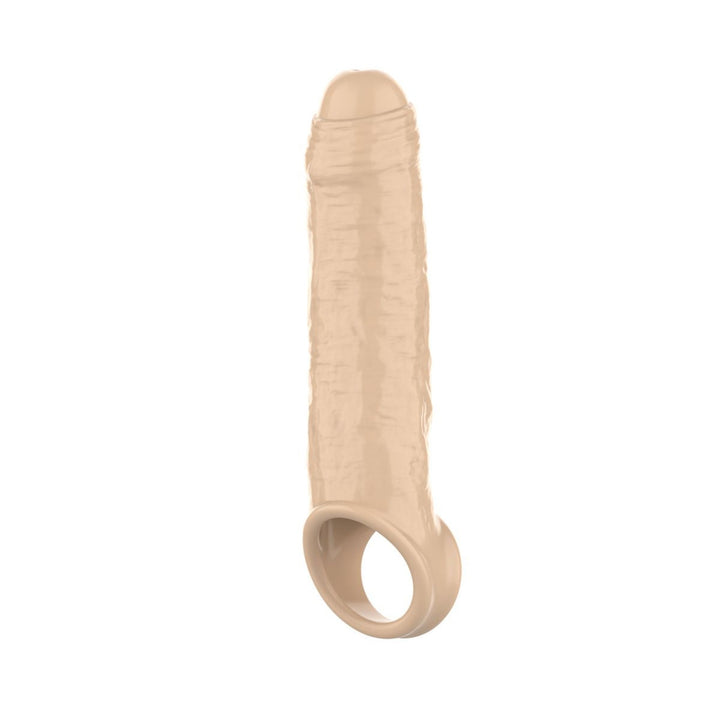 Front view beige uncut 1.5 Inch Penis Extender