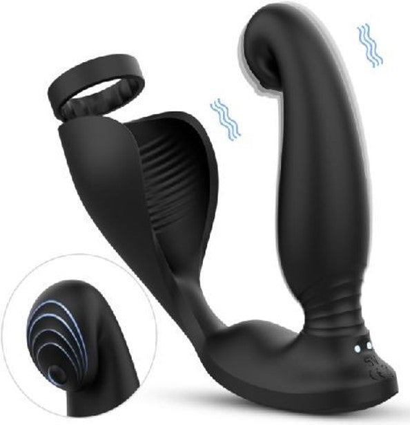 (NEW Pull 1 for MKTG) Vibrating Cock Ring + P-Spot Stimulator